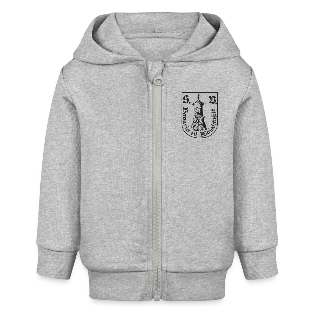 Bio Baby Zip Hoodie - Grau meliert