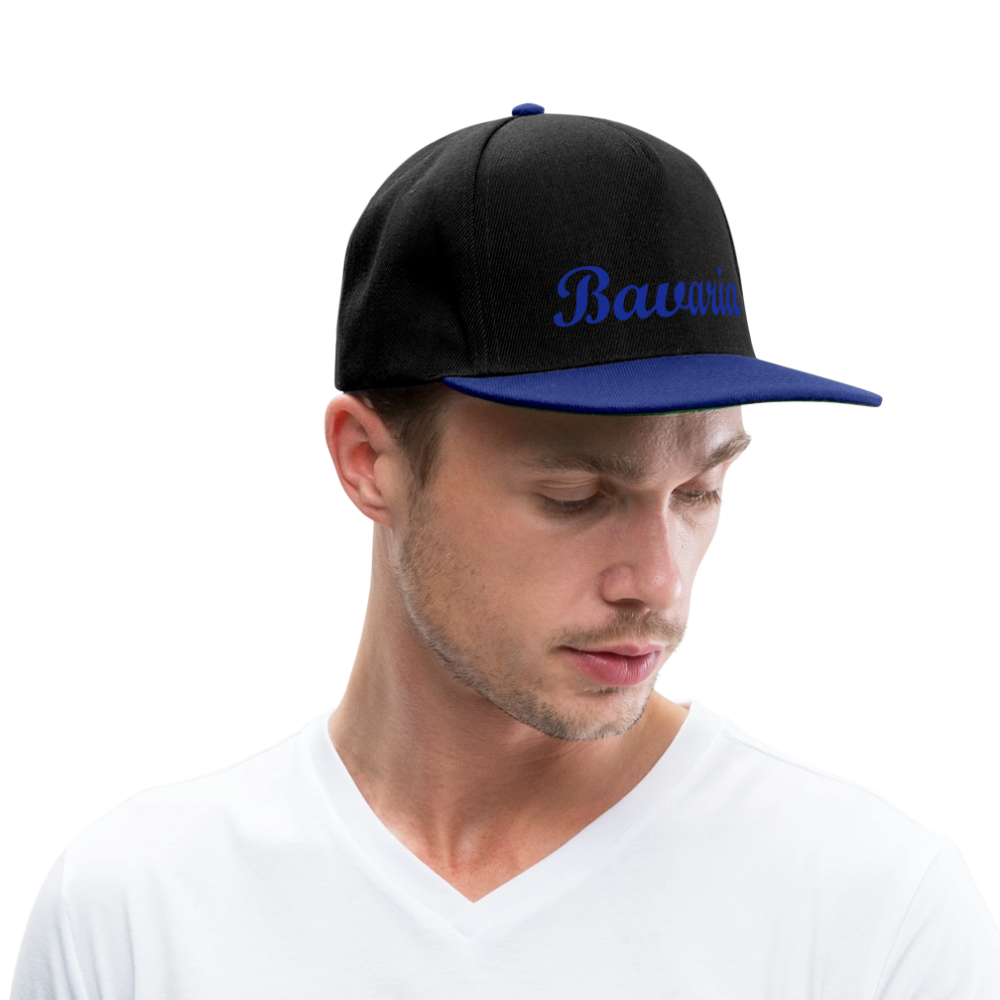 Snapback Cap - Schwarz/Königsblau