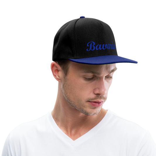 Snapback Cap - Schwarz/Königsblau