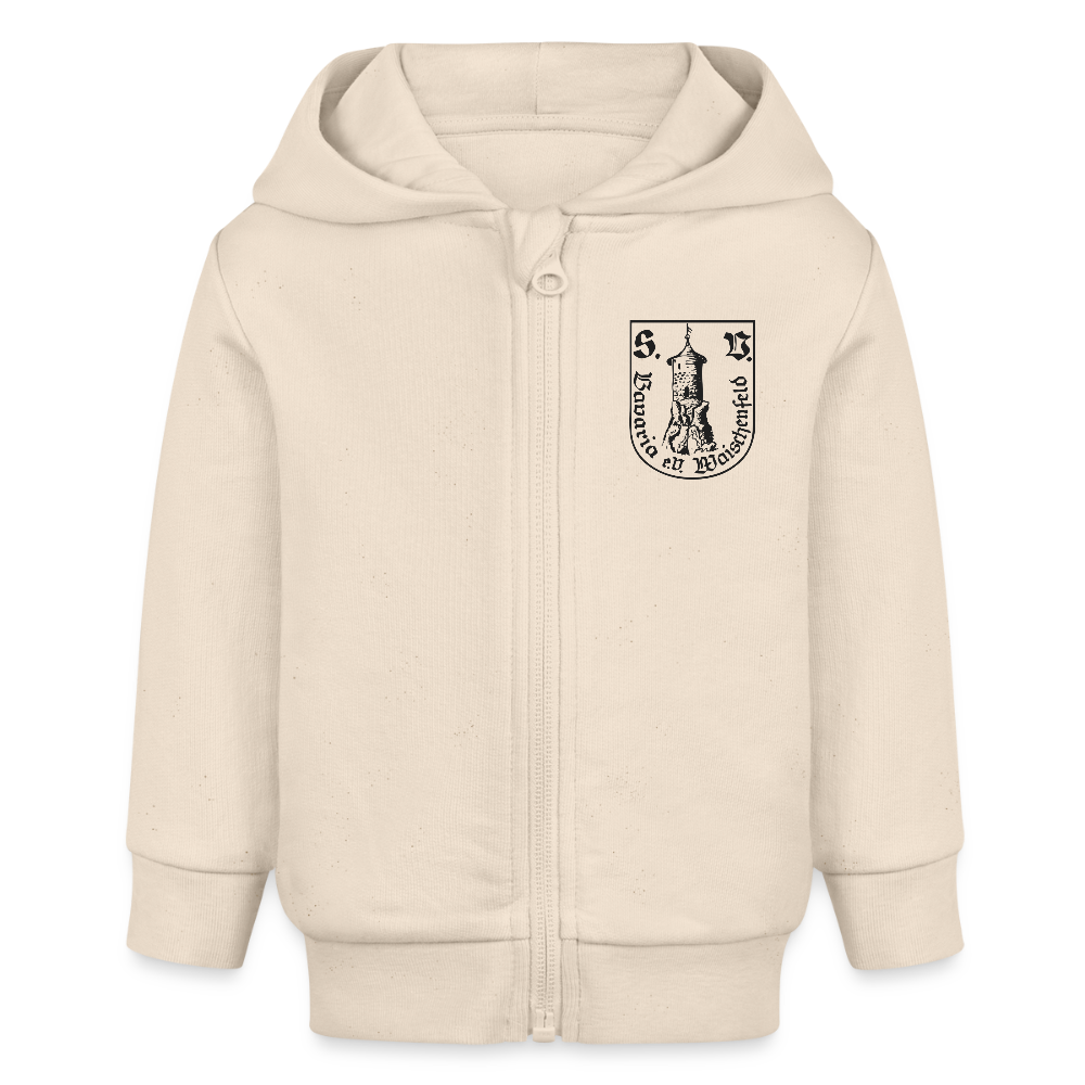 Bio Baby Zip Hoodie - Weißgrau