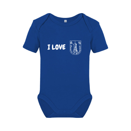 Kurzarm-Body organic "I LOVE" Baby