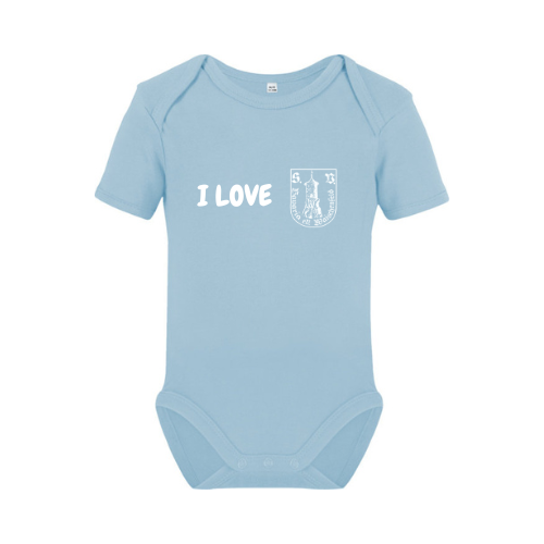 Kurzarm-Body organic "I LOVE" Baby
