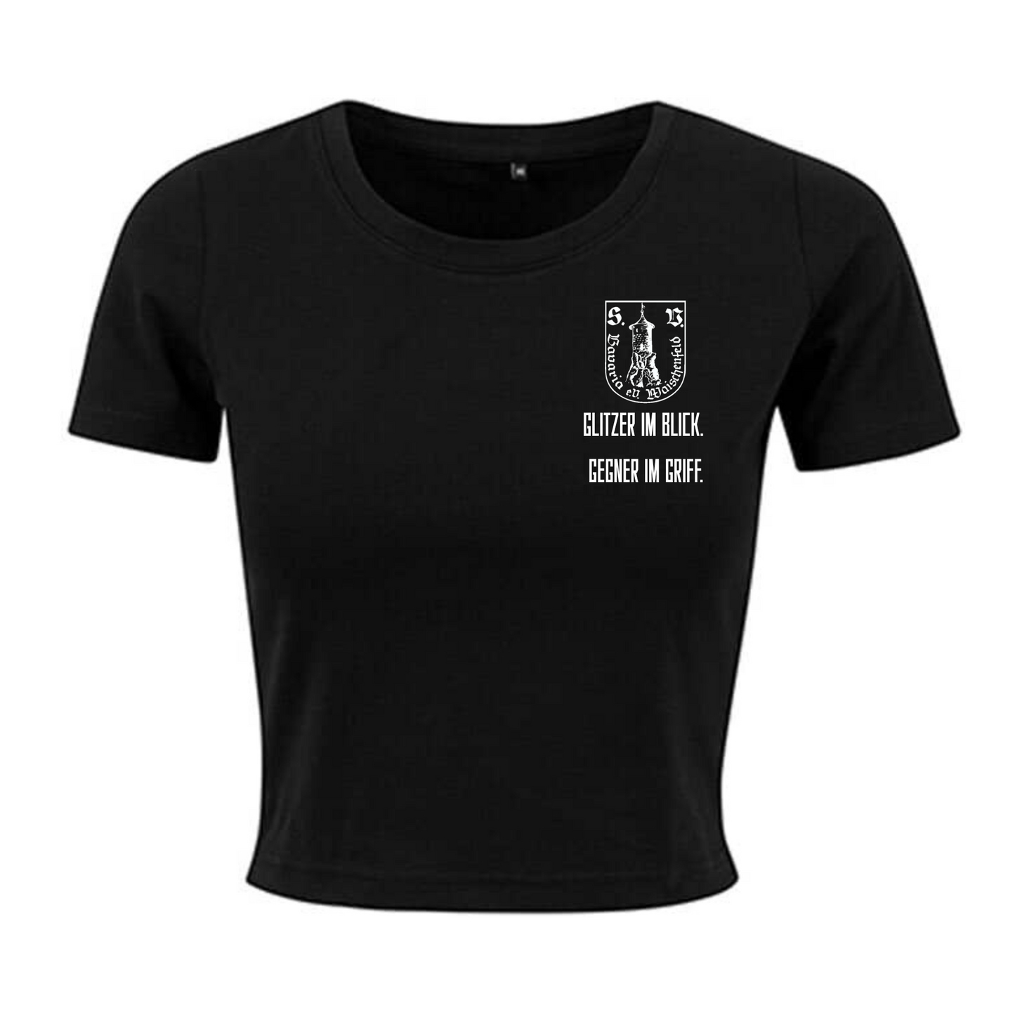 Cropped Shirt "Glitzer" Damen