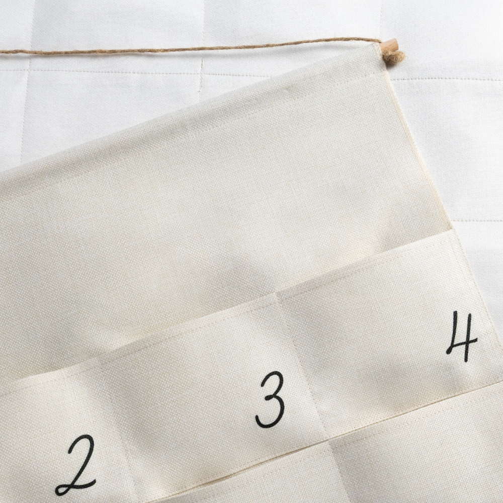 Leinen Adventskalender - Naturweiß