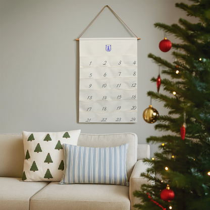 Leinen Adventskalender - Naturweiß