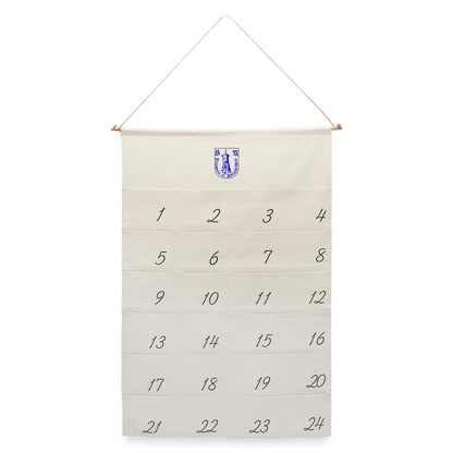 Leinen Adventskalender - Naturweiß