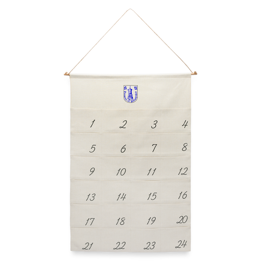 Leinen Adventskalender - Naturweiß