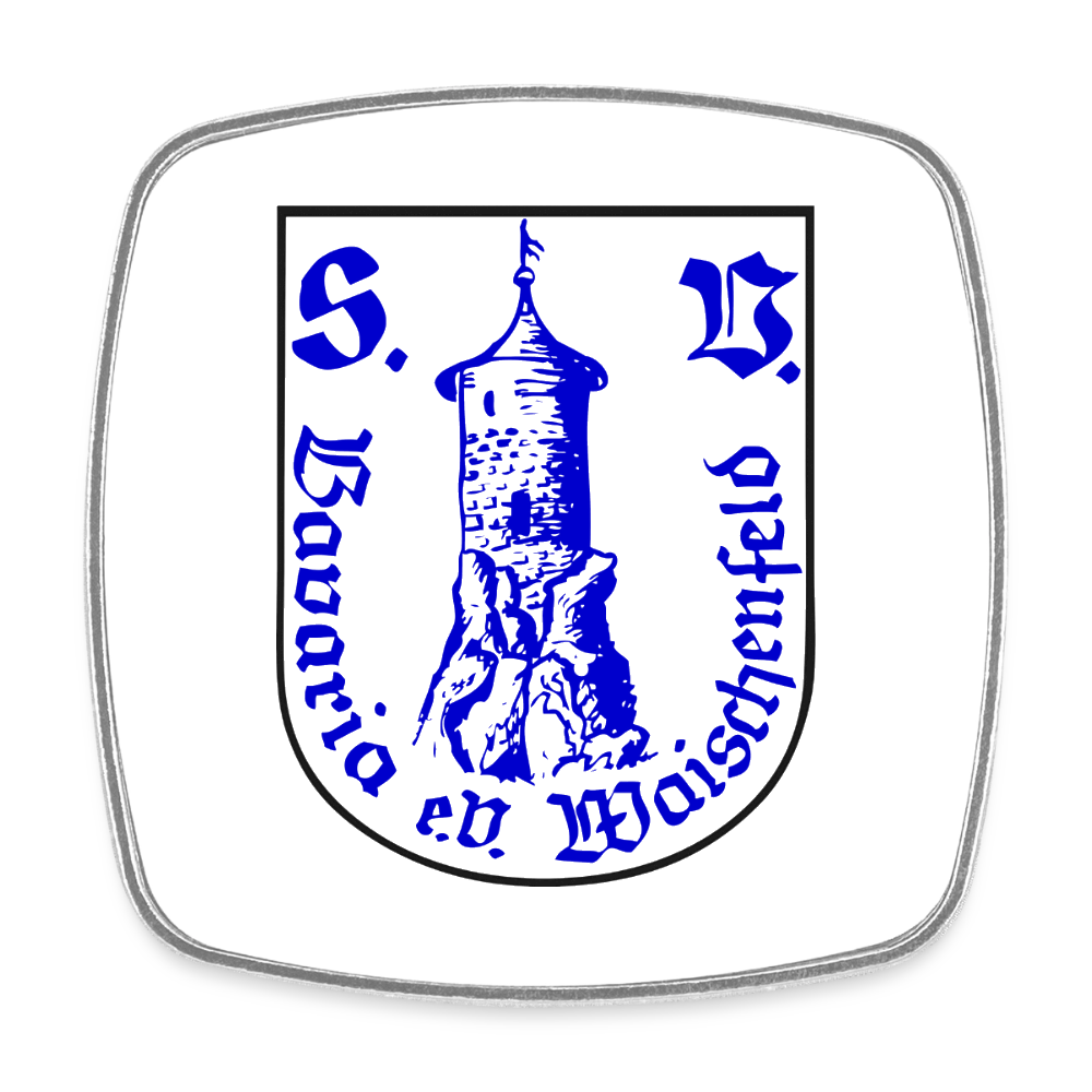 Viereckiger Kühlschrankmagnet - Weiß