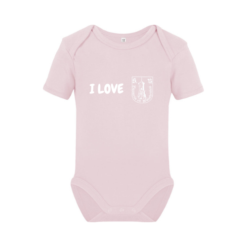 Kurzarm-Body organic "I LOVE" Baby